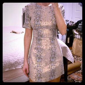 TOPSHOP Snake Print Dress